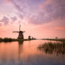 Kinderdijk all’alba