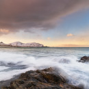 Spiaggia Skagsanden al tramonto