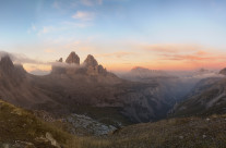 Alba panoramica alle 3 Cime