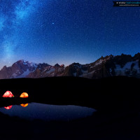 Milky way on Mont Blanc